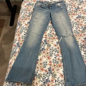 Abercrombie low rise stretch flare jeans